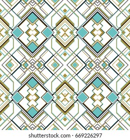 Seamless geometric art deco styled pattern