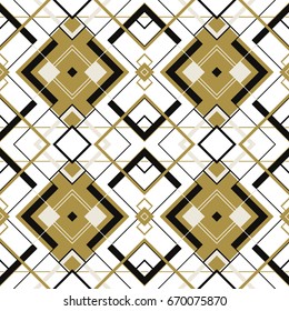 Seamless geometric art deco styled pattern
