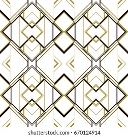 Seamless geometric art deco styled pattern