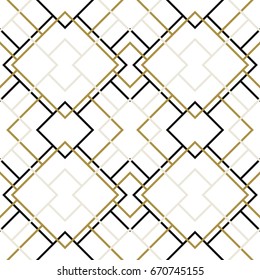 Seamless geometric art deco styled pattern