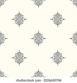 Seamless geometric artistic ornamental pattern. Vector geometric frame design. Ethnic style applied decoration.