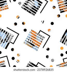 Seamless geometric artistic pattern. Vector Illustration