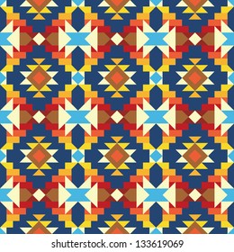 Seamless Geometric Aztec Pattern 1