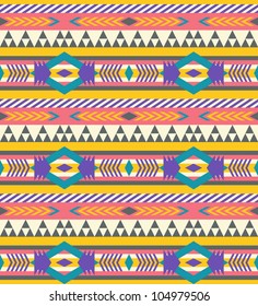 Seamless geometric aztec pattern #2