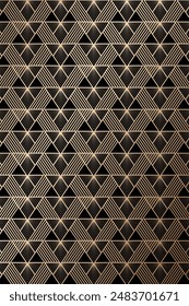 Seamless Geometric Background: Abstract Geometric Gold and Black