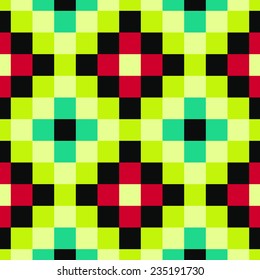 Fondo geométrico impecable. Ilustración del vector abstracto. Mosaico. Se puede usar para fondo de pantalla, fondo de página web, portada de libro.