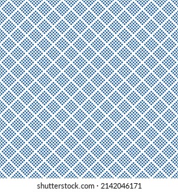 Seamless geometric background. Background of blue squares on a white background. Editable vector.