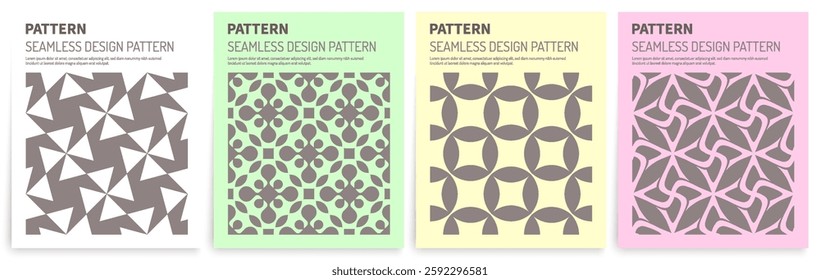 Seamless geometric background. Cover design template. 3D illustration for brochure, poster, presentation, flyer or banner.