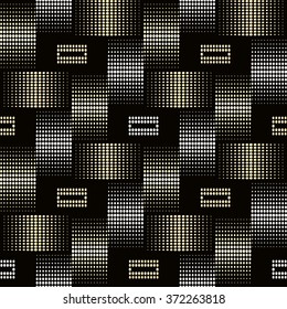 Seamless geometric background with the effect of white gold. 