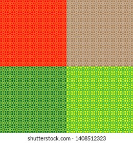 seamless geometric background of intersecting circles,set of four colors