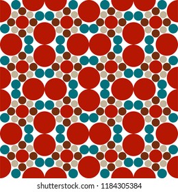 Seamless geometric background made of multicolored circles. Seamless pattern vector illustration