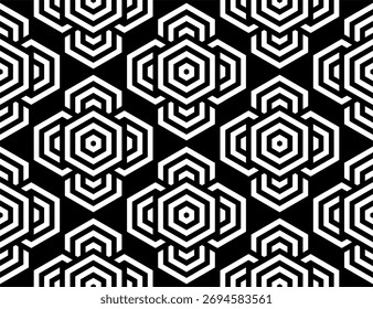 nahtloser geometrischer Hintergrund. Minimalistisches geometrisches Labyrinth-Vektordesign
