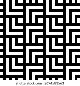 nahtloser geometrischer Hintergrund. Minimalistisches geometrisches Labyrinth-Vektordesign