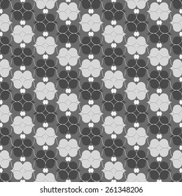 Seamless geometric background. Modern monochrome 3D texture. Pattern with realistic shadow and cut out of paper effect.3D white gray and black lip shapes layered.