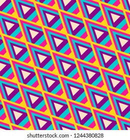 Seamless geometric background. Modern stylish texture. Repeating geometric triangular grid. Simple graphic design. Trendy line geometry design for textile, wallpaper. Vector Illustration.