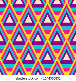 Seamless geometric background. Modern stylish texture. Repeating geometric triangular grid. Simple graphic design. Trendy line geometry design for textile, wallpaper. Vector Illustration.