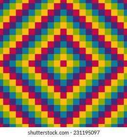 Fondo geométrico impecable. Mosaico. Ilustración del vector abstracto. Se puede usar para fondo de pantalla, fondo de página web, portada de libro. 
