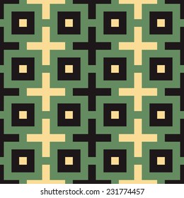 Nahtloser geometrischer Hintergrund. Mosaik. Abstrakte Vektorgrafik. Kann für Tapete, Web-Hintergrund, Buchumschlag verwendet werden.