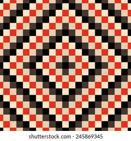 Fondo geométrico impecable. Mosaico. Ilustración del vector abstracto. Se puede usar para fondo de pantalla, fondo de página web, portada de libro. 