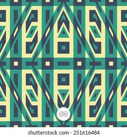 Fondo geométrico impecable. Mosaico. Ilustración del vector abstracto. Se puede usar para fondo de pantalla, fondo de página web, portada de libro.