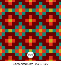 Nahtloser geometrischer Hintergrund. Mosaik. Abstrakte Vektorgrafik. Kann für Tapete, Web-Hintergrund, Buchumschlag verwendet werden. 