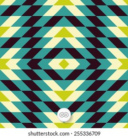 Nahtloser geometrischer Hintergrund. Mosaik. Abstrakte Vektorgrafik. Kann für Tapete, Web-Hintergrund, Buchumschlag verwendet werden.