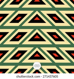 Nahtloser geometrischer Hintergrund. Mosaik. Abstrakte Vektorgrafik. Kann für Tapete, Web-Hintergrund, Buchumschlag verwendet werden.
