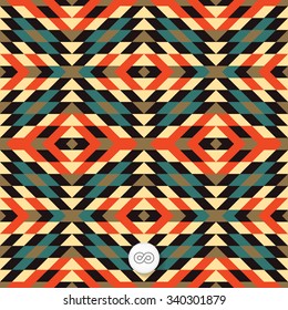 Fondo geométrico impecable. Mosaico. Ilustración del vector abstracto. Se puede usar para fondo de pantalla, fondo de página web, portada de libro.