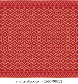 Seamless geometric background motif ulos batak. seamless traditional textile bandhani sari border. creative seamless indiant bandhani textures border design
