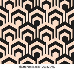 Seamless geometric background. Pattern with stripes and hexagons