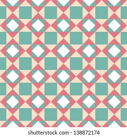 Seamless geometric background, retro pattern