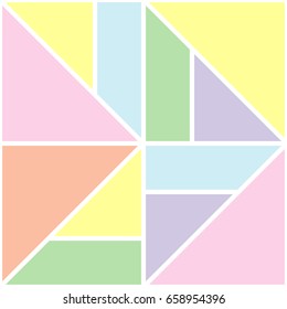 Seamless geometric background with soft pastel colors. Textile rapport.
