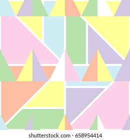 Seamless geometric background with soft pastel colors. Textile rapport.
