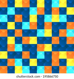 Seamless geometric background with squares