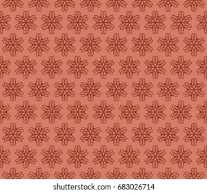 seamless geometric background with star shape. vector illustration. brick color
