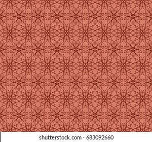 seamless geometric background with star shape. vector illustration. brick color
