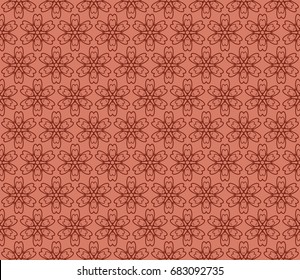 seamless geometric background with star shape. vector illustration. brick color