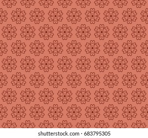 seamless geometric background with star shape. vector illustration. brick color