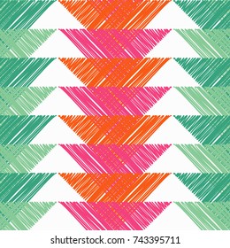 Seamless geometric background. Tangram pattern. Scribble texture. Textile rapport.