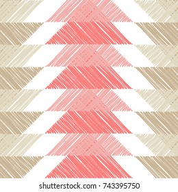 Seamless geometric background. Tangram pattern. Scribble texture. Textile rapport.