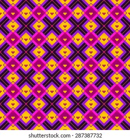 Seamless geometric background. Violet diamond pattern.