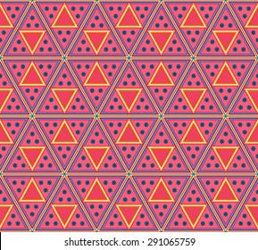 Seamless geometric background. Vivid triangle pattern.