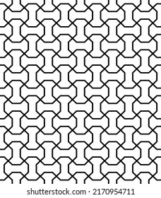 Seamless geometric background for your designs. Modern vector black and white ornament. Geometric abstract pattern