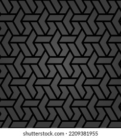 Seamless geometric background for your designs. Modern vector dark ornament. Geometric abstract pattern