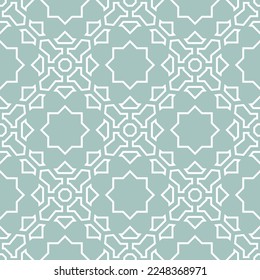 Fondo geométrico impecable para tus diseños. Ornamento vectorial moderno. Patrón abstracto geométrico azul claro y blanco