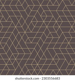 Fondo geométrico impecable para tus diseños. Ornamento vectorial moderno marrón y amarillo. Patrón abstracto geométrico