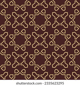 Seamless geometric background for your designs. Modern vector golden ornament. Geometric abstract pattern