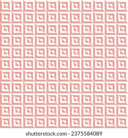 Seamless geometric background for your designs. Modern vector ornament. Geometric abstract pink and white pattern