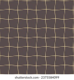 Nahtloser geometrischer Hintergrund für Ihre Designs. Moderne Vektorschmuck. Geometrisches abstraktes braunes und goldenes Muster