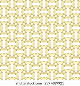 Seamless geometric background for your designs. Modern vector golden white ornament. Geometric abstract pattern